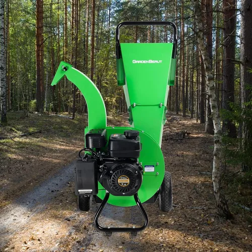 Vista 8 de Trituradora de madera S1, relación de reducción alta de 20:1, motor de gasolina resistente de 7 HP 212cc, capacidad máxima de diámetro de madera