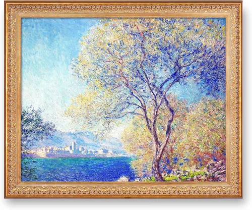 Vista 231 de A&T ARTWORK Antibes Seen from The Salis Gardens de Claude Monet Las Obras de Arte Clásico Mundial Reproducciones, Impresiones de Arte en Lienzo