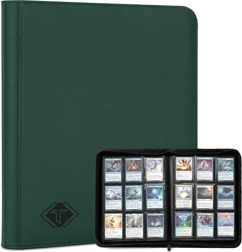 Vista 15 de Carpeta de cartas de 4 bolsillos para 160 fundas, carpeta de cartas álbum para colección de cartas intercambiables para cartas deportivas, cartas