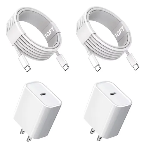 Vista 11 de Cargador rápido para iPhone [certificado Apple MFi], cargador de iPhone 2-Paquete de 2 unidades de 10 pies