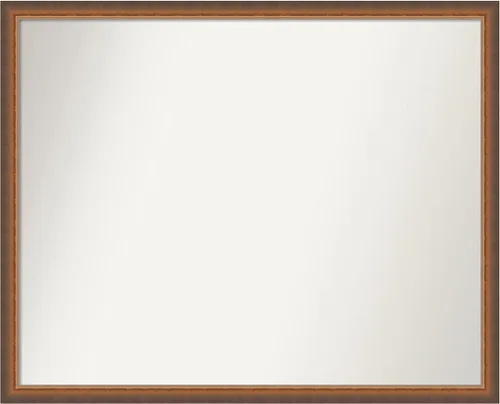 Vista 161 de Amanti Art Espejo de baño de bronce para sobre fregadero, 29 x 19 pulgadas, espejo rectangular de bronce antiguo, marco de madera tradicional