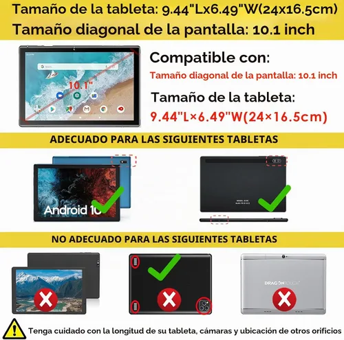 Vista 2 de DETUOSI Funda de silicona para tablet VASTKING KingPad K10 Pro, con lápiz stylus y correa para el hombro, funda protectora suave multiángulo