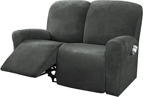Vista 13 de NORTHERN BROTHERS Fundas para sillas reclinables, fundas elásticas para sofá reclinable, fundas de terciopelo para silla Lazy Boy, funda de sofá