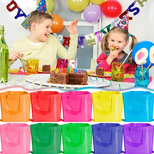 Vista 3 de SPERPAND 30 bolsas de regalo pequeñas con asas, bolsa de regalo de vacaciones, bolsas de regalo de fiesta, bolsas de regalos para niños, cumpleaños