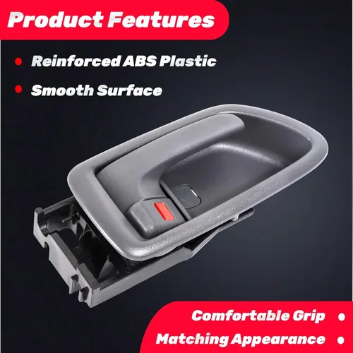 Vista 4 de Manija de Puerta Interior Delantera Trasera Izquierda Conductor Derecha Pasajero para Toyota Sequoia 2001-2007, Toyota Tundra (Solo Cabina Doble)