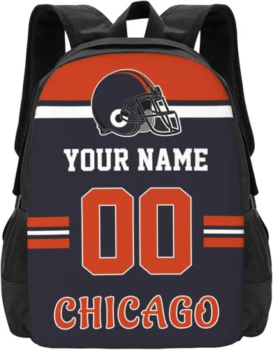 Vista 18 de Mochila de estilo de fútbol personalizado Mochila personalizada con nombre y número Mochilas personalizadas de alta capacidad bolsa regalos, Arizona