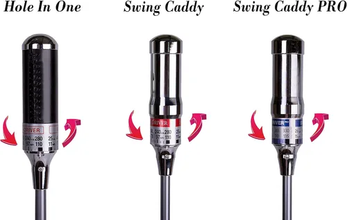 Vista 9 de Hole in One: Entrenador de swing de golf patentado para distancia, ritmo, tempo, precisión y calentamiento