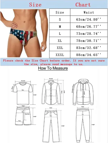 Vista 3 de Traje de baño para hombre, bikini con bandera americana, traje de baño de baja altura, secado rápido, pantalones cortos de surf para el 4 de julio