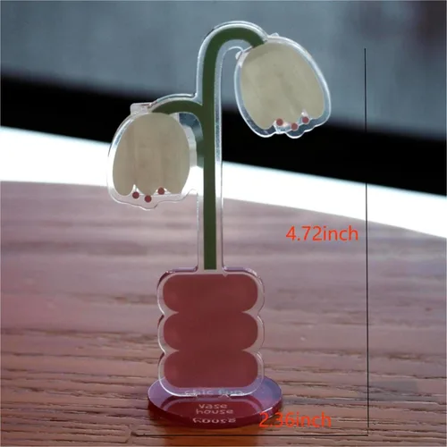Vista 3 de 3 piezas de acrílico para escritorio, soporte de clip de flores, clip de exhibición de fotos de escritorio en casa, oficina, soporte para fotos