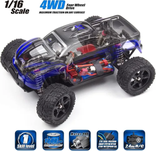 Vista 2 de Cheerwing 1:16 escala todo terreno RC coche, 40KM/H de alta velocidad 4WD control remoto Monster Truck, 4X4 Off-Road Truck