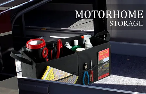 Vista 5 de Organizador plegable para maletero de automóvil, color negro, 22.0 x 10 x 11 pulgadas, cierre antideslizante que se fija a tu maletero y evita que