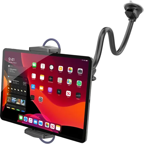 Vista 10 de APPS2Car Soporte para Tablet en Coche para iPad Portátil para Camiones Montura de Brazo Largo Extensión Ventosa Fuerte Montura para Parabrisas