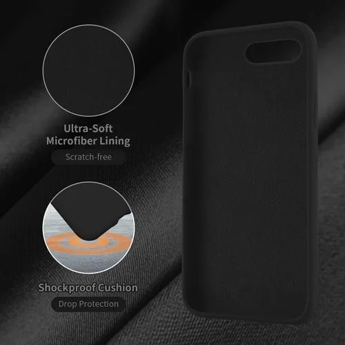 Vista 5 de Cordking Funda diseñada para iPhone 8 Plus, diseñada para iPhone 7 Plus, funda de teléfono de silicona ultra delgada a prueba de golpes