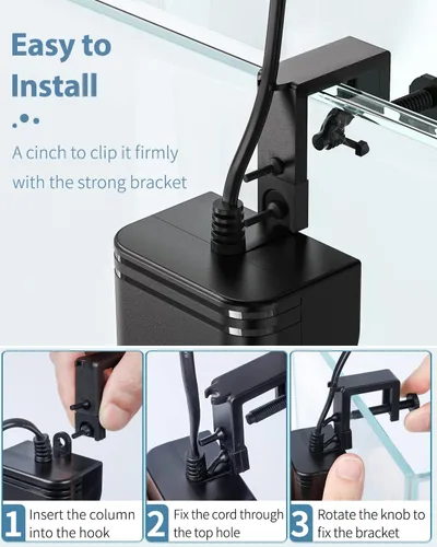 Vista 5 de Kit de adorno de volcán para acuario Uniclife Errupción volcánica con mini bomba de aire, foco LED rojo, piedra de aire burbujeador, tubo de línea