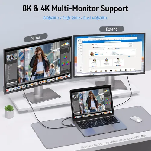 Vista 2 de ZeroneTeck Cable USB C de 40Gbps para Thunderbolt 4 de 0.5 pies, 6 pulgadas, transferencia de datos de 40Gbps, [8K@60Hz/Dual 4K@60Hz] Cable corto