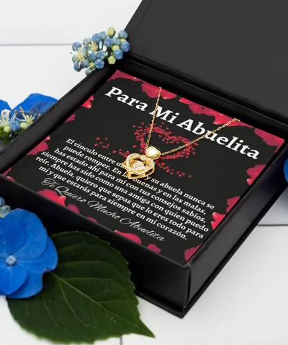 Vista 5 de Para mi abuelita cadena para el amor de mi vida, regalo de abuela, collar personalizado