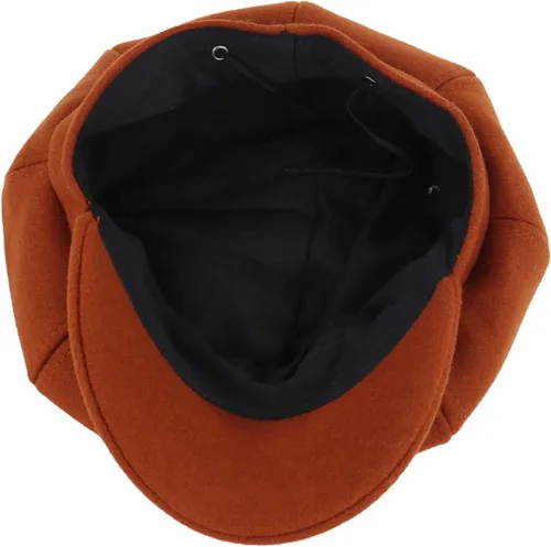 Vista 4 de Gisdanchz Boina de lana con visera para mujer, gorra de taxista para invierno Marrón