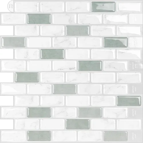 Vista 7 de Azulejos autoadhesivos para pared posterior (backsplash) de cocina, diseño grande premium 3D autoadhesivo para cocina, sala de estar, dormitorio