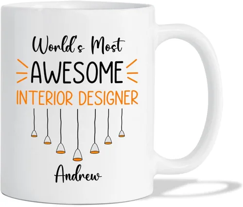 Vista 7 de Taza de café personalizada para diseño de interiores, diseño de interiores, taza de diseño de interiores, taza de diseño de interiores, regalo