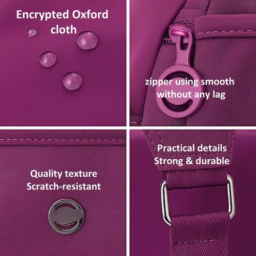 Vista 4 de Bolsa de viaje impermeable de 2 vías, bolsa de hombro convertible Oxford de gran capacidad, mochila con múltiples compartimentos impermeable