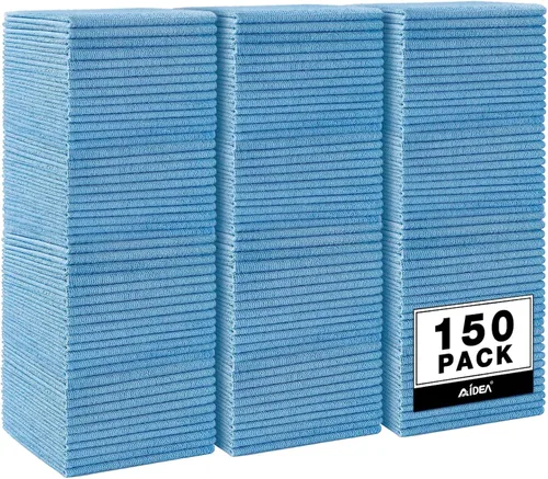 Vista 51 de AIDEA - Paño de limpieza de microfibra, 10 unidades, toallas de microfibra negras, 12 x 12 pulgadas Microfiber Towels for Cars, Wash Cloths, Lint