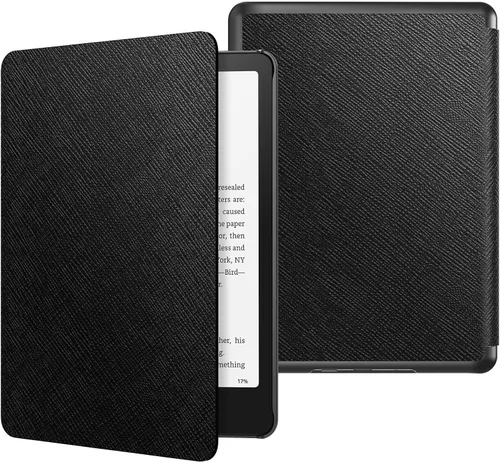 Vista 26 de MoKo Funda para Kindle Paperwhite de 7" 12ª generación 2024/Colorsoft, Pink Mármol de oro rosa claro
