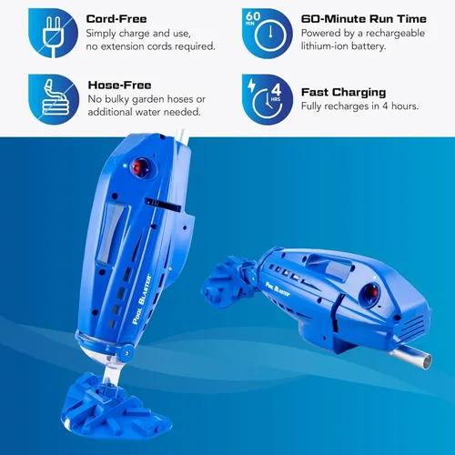 Vista 3 de Pool Blaster Millennium - Aspiradora inalámbrica para piscina, cámara