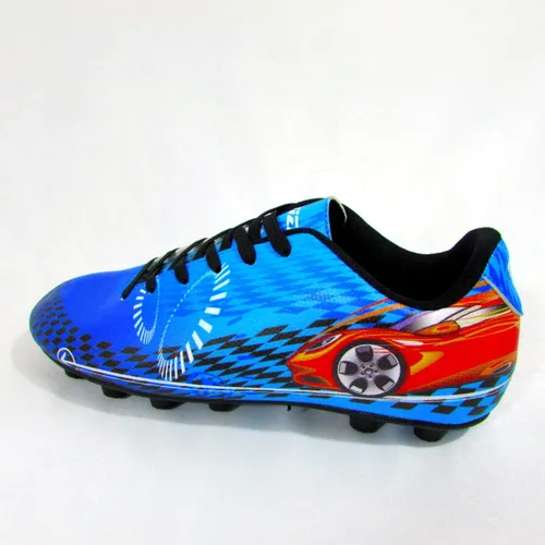 Vista 6 de Vizari Racer - Zapatos de fútbol para niños pequeños y pequeños, diseño gráfico único con parte superior de cuero sintético resistente, suela