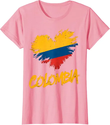 Vista 11 de Camiseta con la bandera del corazón de Colombia