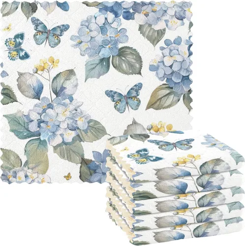 Vista 45 de Autumn Poppy Flowers06 - Juego de 6 paños de limpieza de microfibra para autos, máquina súper absorbente