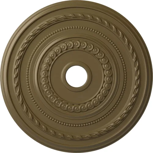 Vista 57 de Ekena Millwork CM25COFCS Cole Medallón de Techo, 25 3/8"OD x 3 3/8"ID x 1 3/8"P, pintado a mano Flash Cobre
