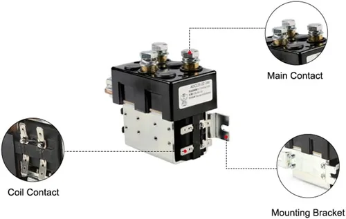 Vista 2 de ATO 2 polos DC Contactor, 48V DC inversión Contactor 125A