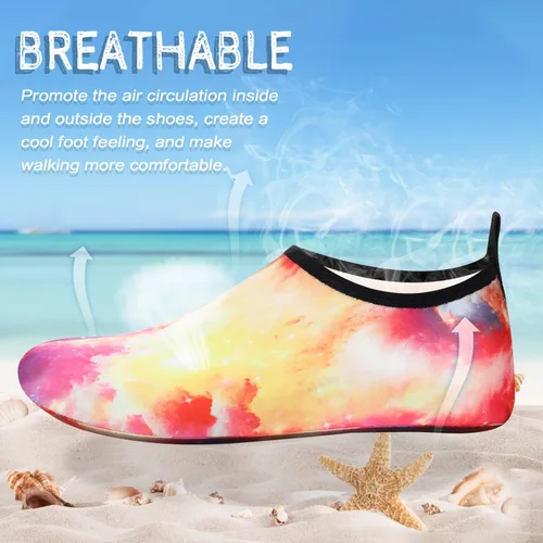 Vista 3 de ANLUKE - Zapatos de agua de secado rápido para mujeres y hombres, estilo calcetines, sensación de pies descalzos, ideales para yoga, playa, natación