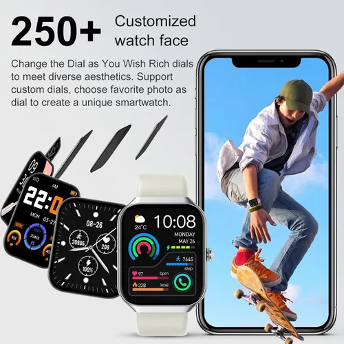 Vista 6 de Smart Watch 2026 NEW 1.91" Smartwatch for Men Women(Answer/Make Call),Fitness Watch with 110+ Sport Modes, Reloj Inteligente with Sleep Beige