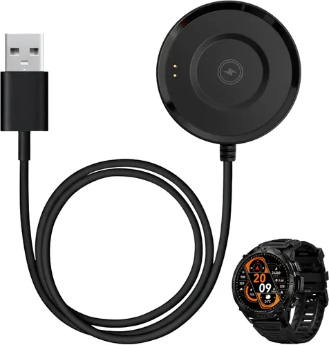 Vista 6 de CARBINOX Cargador de reloj inteligente, cable de carga USB magnético de 2 pines Blaze S