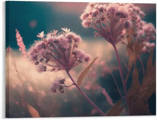 Vista 24 de Póster decorativo de pared, divertido lienzo enmarcado con flores rosas fucsias, pintura artística para baño, habitación de niños, regalos