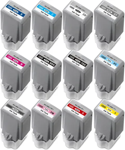 Vista 2 de LOMENTICS Cartuchos de tinta compatibles de repuesto para Canon PFI-1000