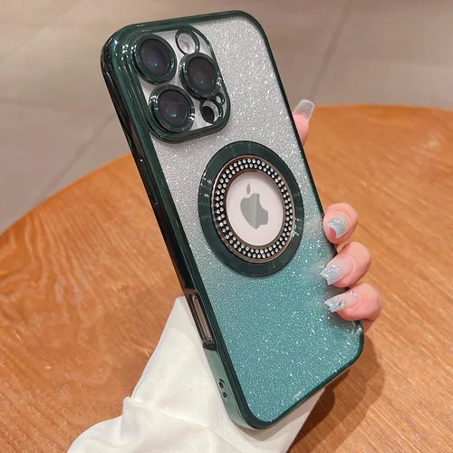 Vista 279 de Misscase Funda magnética con purpurina para iPhone 11 compatible con MagSafe, protección completa, delgada, a prueba de golpes, antiarañazos