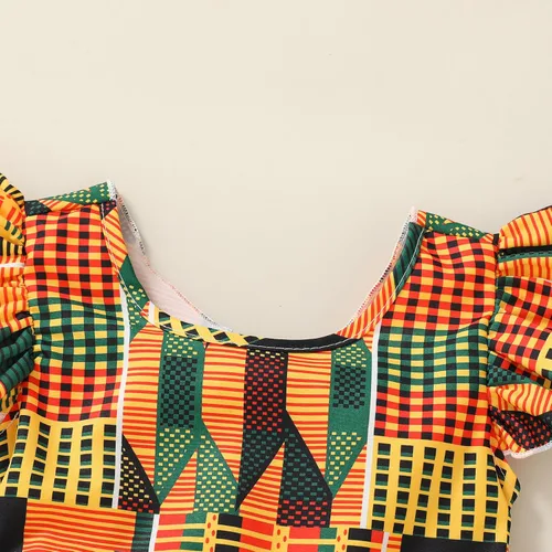 Vista 4 de YOUNGER TREE - Conjunto de ropa para bebé, diseño africano Dashiki Ankara