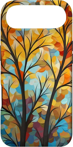 Vista 27 de Otoño y otoño, hojas coloridas, otoño color árbol caso para iPhone 16