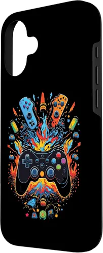Vista 2 de iPhone 16 Gamer Aesthetic Graphic Gaming Video Games Boys Teens Kids Case