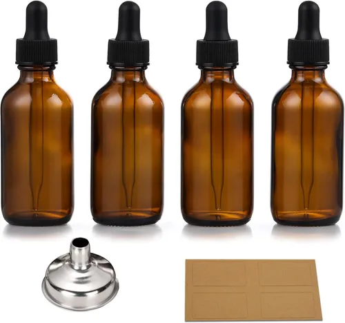 Vista 11 de AOZITA Paquete de 4 botellas cuentagotas de 1 oz, Ámbar