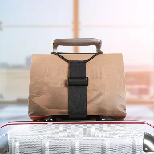 Vista 7 de Correas de conector de equipaje ajustables fuertes y multiusos, añade una bolsa, maleta fácil de viajar, cinturón de sujeción elástico flexible