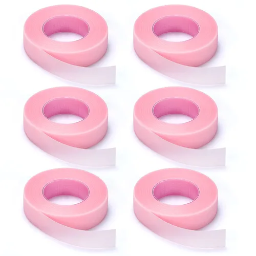 Vista 6 de TEOYALL 6 rollos de cintas de extensión de pestañas de polietileno, cintas adhesivas transpirables de microporos para extensiones de pestañas