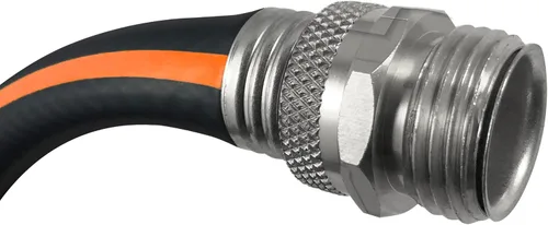 Vista 5 de Flexon Flextreme Pro 5/8" x 100 pies Manguera de jardín de goma de rendimiento – Manguera de riego resistente al aire libre, resistente a
