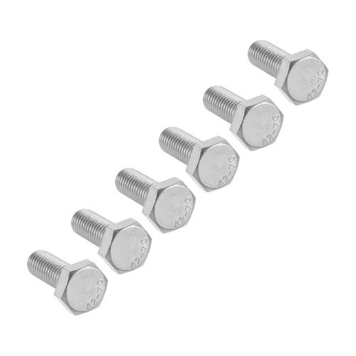Vista 23 de 10 tornillos hexagonales M6 M6-0.039 x 1.575 in UNC Tornillos de cabeza hexagonal A2-70 (304) de acero inoxidable totalmente roscados, totalmente