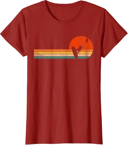 Vista 19 de Camiseta retro de kitesurf de kitesurf de kiteboarder vintage, Negro, S