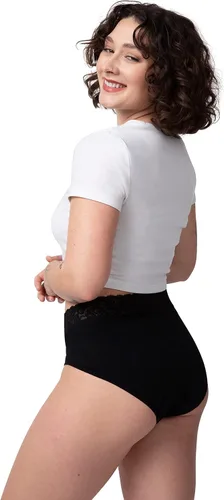 Vista 4 de Organic Signatures Bragas de algodón orgánico para mujer, cintura de encaje