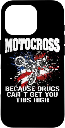Vista 20 de Motocross Dirtbike MX Motorcycle Us Flag Case para iPhone 17
