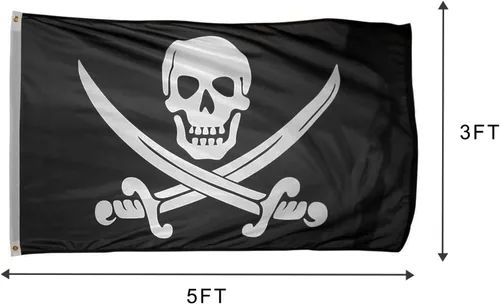 Vista 2 de Bandera de poliéster con ojales de latón de 3 x 5 pies